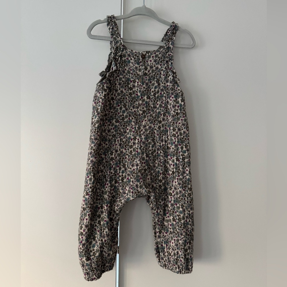 Zara Baby Floral Print Overalls Size 12-18 months in perfect condition - Picture 2 of 6